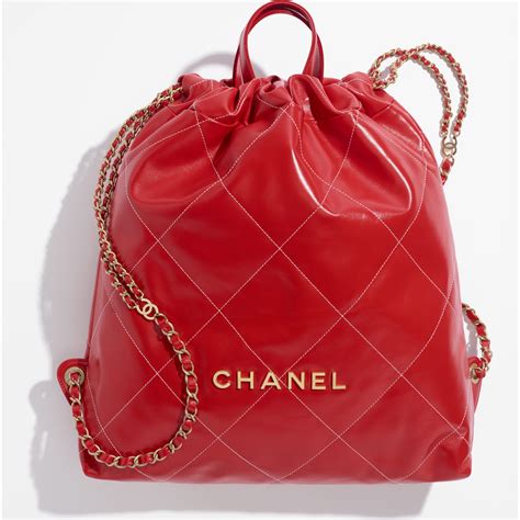 chanel red backpack|chanel backpack how to wear.